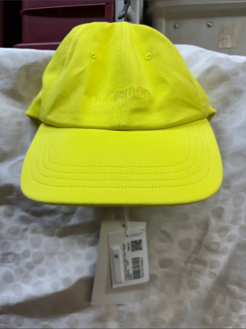 Lululemon Neon Yellow Baseball Cap- small dark mark on the back